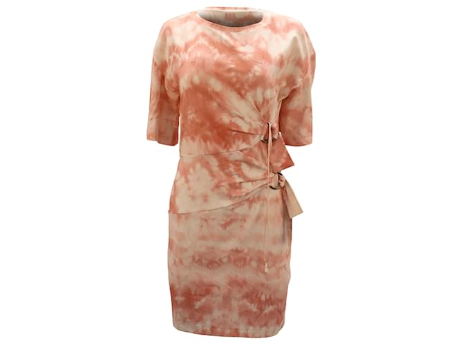Roberto Cavalli Knitted Tie-Dye Dress with Buckle in Pink Viscose Cellulose fibre  ref.454328