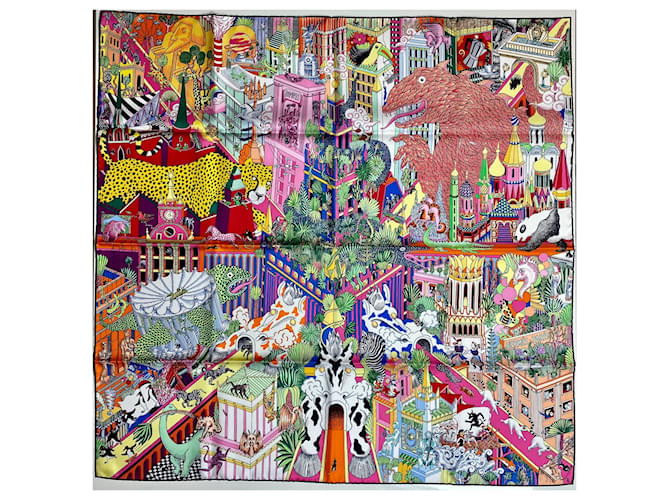 Hermès Sciarpa HERMES ''Animapolis'' Multicolore Seta
