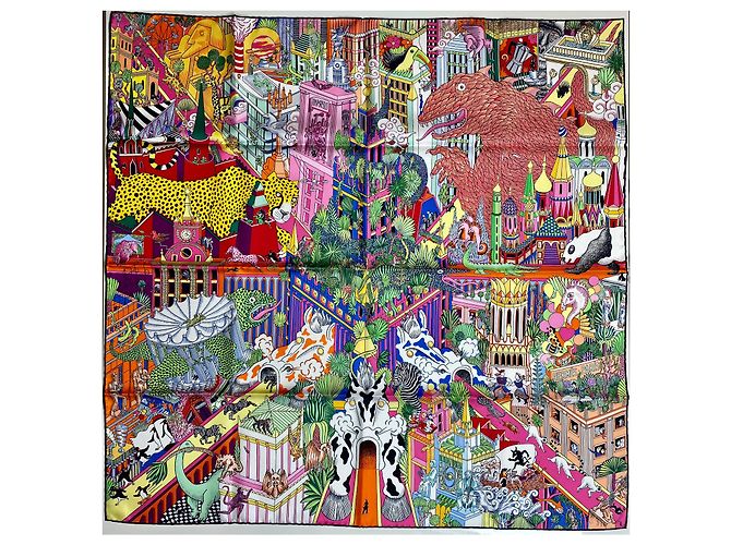 Hermès HERMES scarf ''Animapolis'' Multiple colors