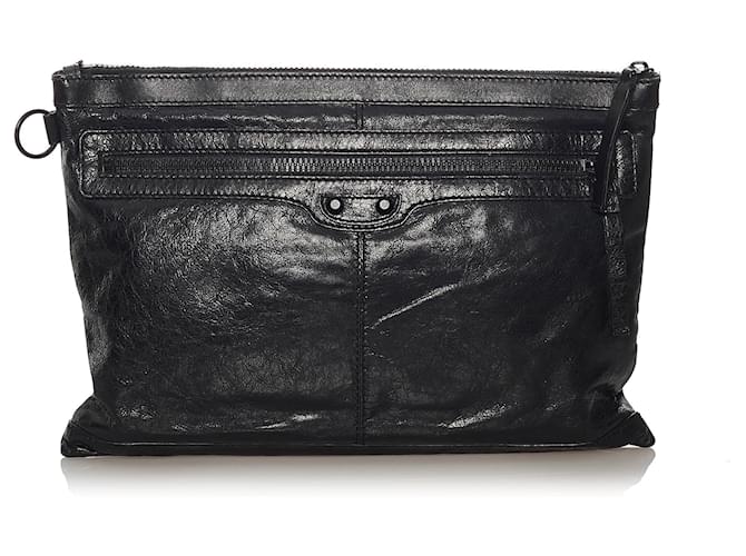 balenciaga black clutch