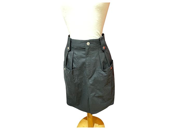 Gonna Isabel Marant in cotone nera Nero