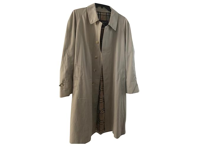 Burberry Outerwear rain coat Beige Cotton  ref.454915