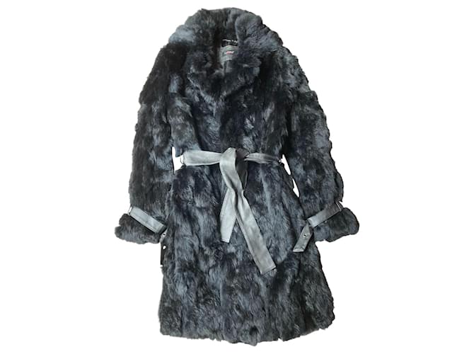 Autre Marque Coats, Outerwear Black Rabbit  ref.454917