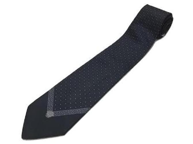 Gianni Versace Cravates Soie Noir  ref.455168