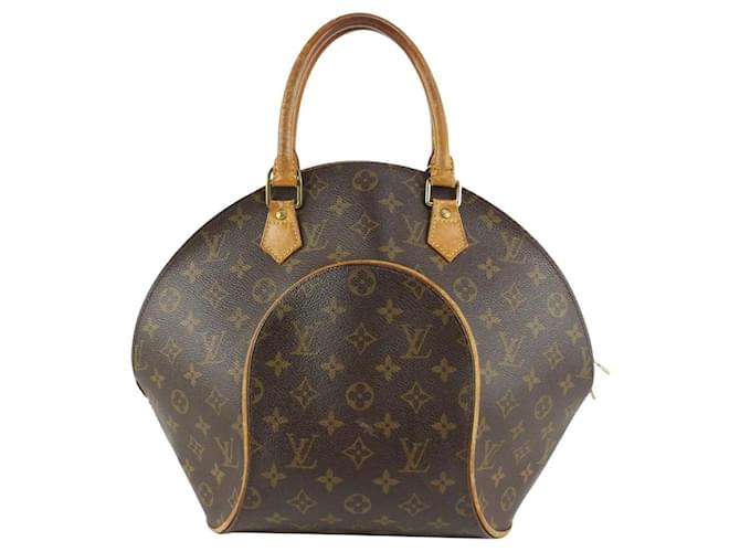 Louis Vuitton Discontinued Monogram Ellipse MM Shell Bowler Bag Leather  ref.455206