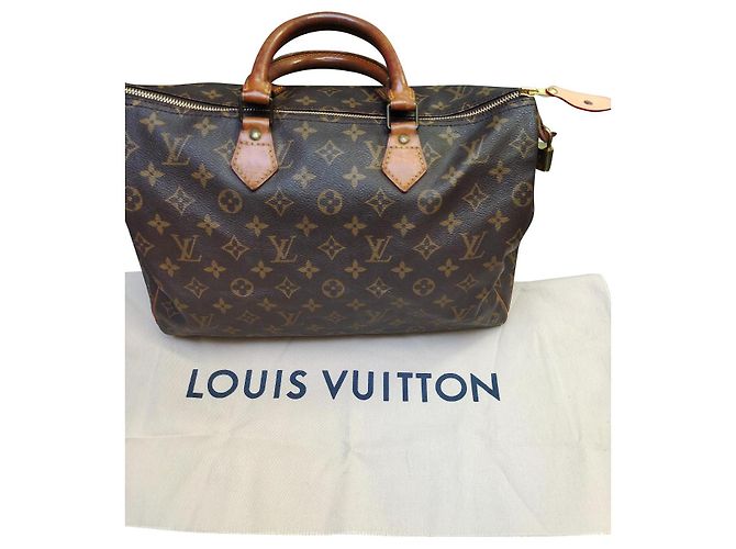 Louis Vuitton Speedy 35 Borsa a mano Monogram Marrone scuro