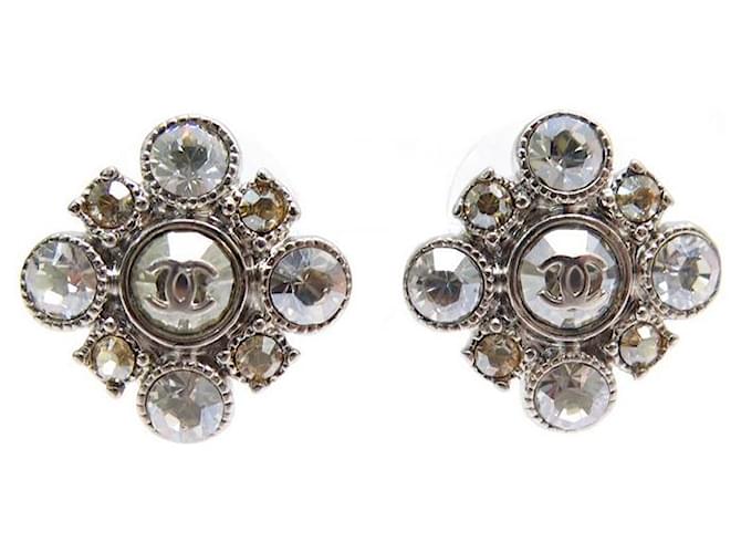 CHANEL, Jewelry, Chanel Cc Logo Crystal Earrings