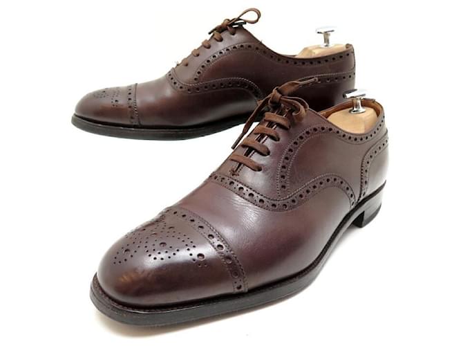 ZAPATOS DE PUNTA DE FLORES DIPLOMAT DE CHURCH'S DIPLOMAT 7F 41 zapatos de cuero marrón Castaño  ref.455541