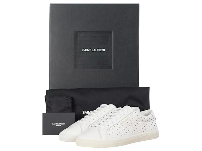 Saint Laurent Sneakers White Leather  ref.455672