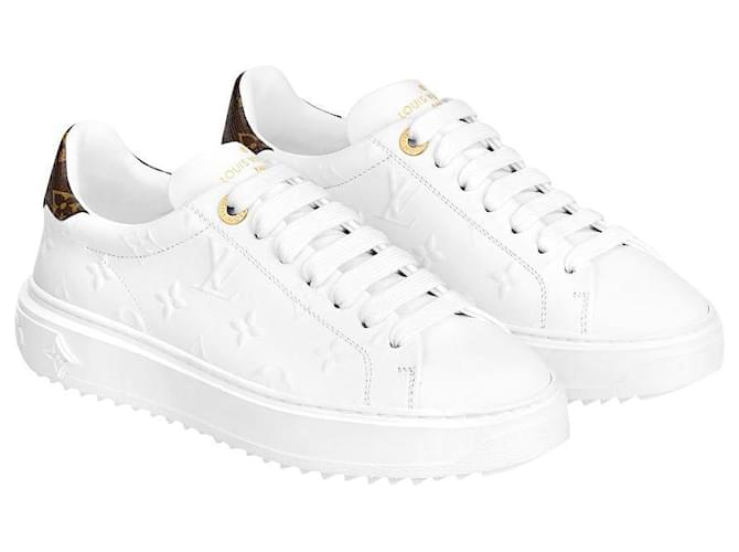 Louis Vuitton LV Time out sneakers White Leather  ref.456085