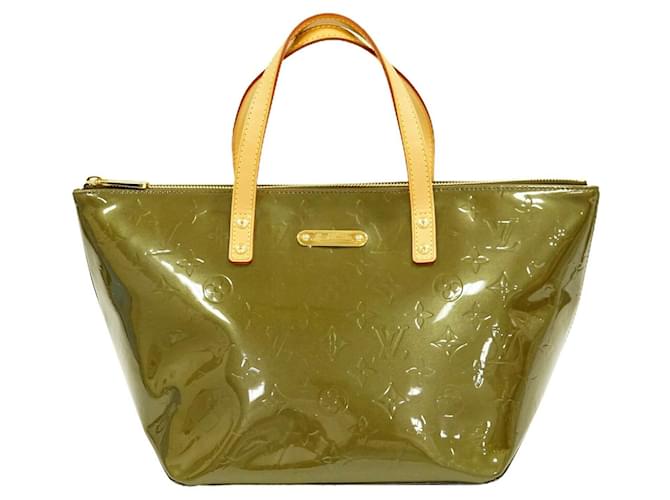 Louis Vuitton Bellevue PM Green Patent leather  ref.456117
