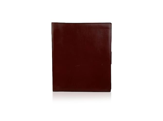 Gucci Vintage Burgundy Leather 5 Ring 1976 Agenda Dark red  ref.456275