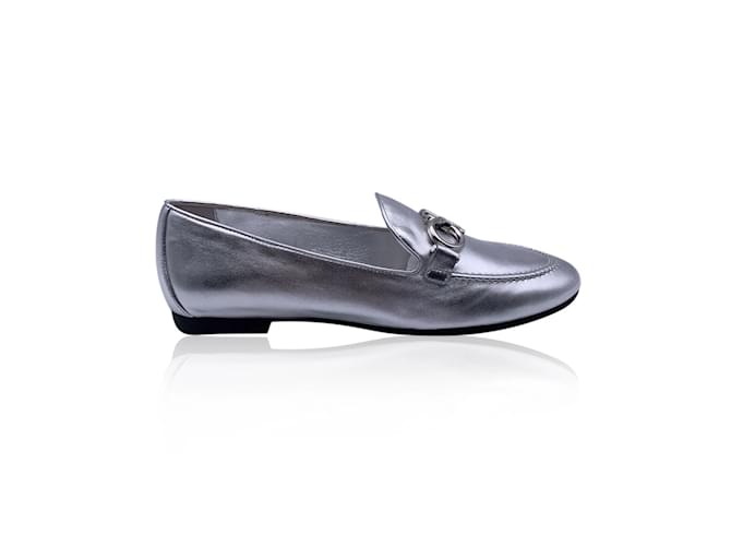 Ferragamo silver shoes deals