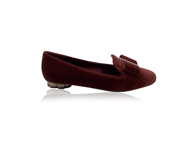 Ferragamo velvet outlet loafers