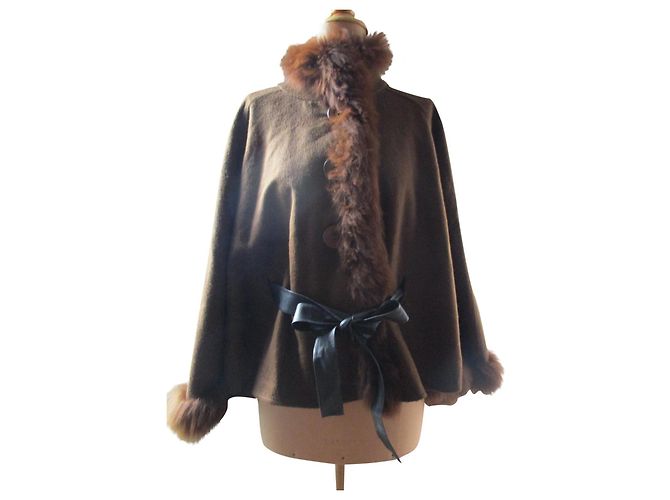 Autre Marque mantello di alpaca, taille 42. Marrone