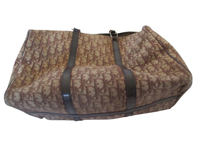 Christian Dior Boston toile oblique marron.