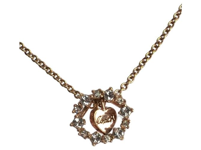 Collar COACH / Oro rosa / Top Yes / Corazón