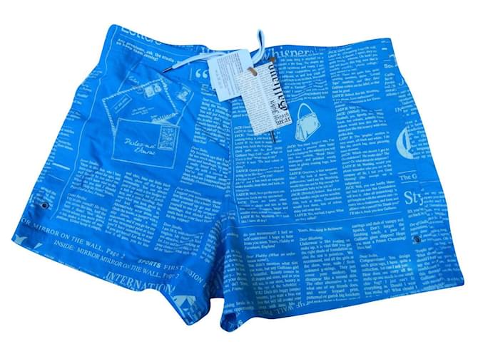 John Galliano XL blue swim shorts Polyester  ref.457800