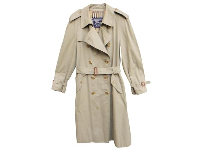 Vintage Herren Trenchcoat von Burberry Khaki Baumwolle  ref.458232