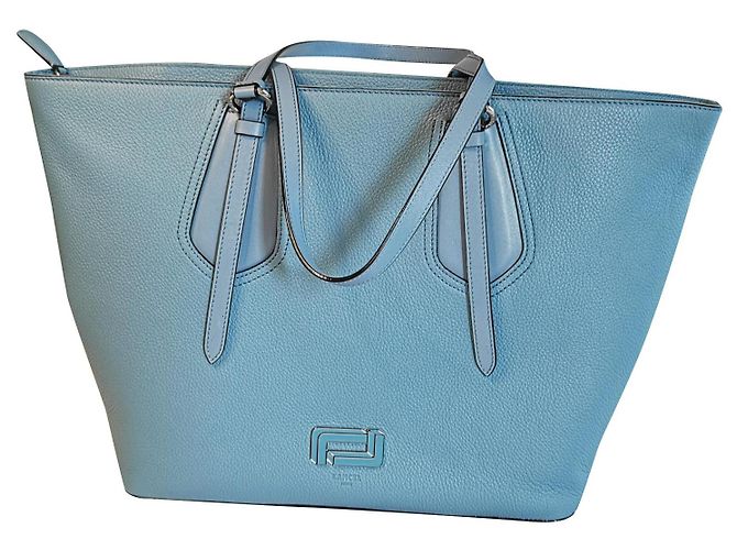 Bolsa tote Lancel grande em couro azul