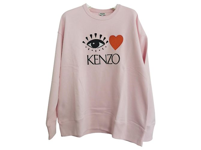 Kenzo Rosa Eye Love Sweatshirt aus Baumwolle XL Schwarz Pink Rot