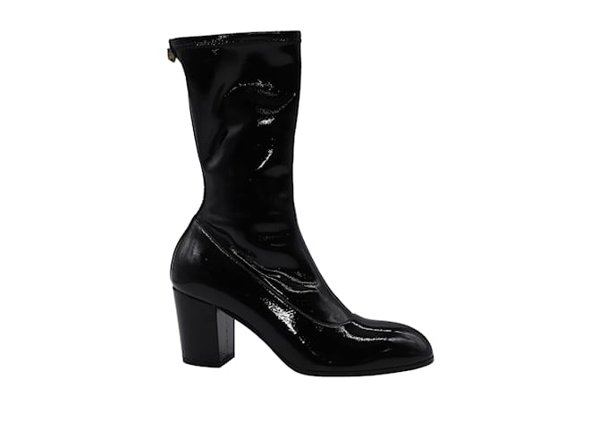 ショートブーツ・ブーティ Gucci Black Leather Ankle Boots Gucci Women Ankle Boots Casual Black Blended Fabric Street