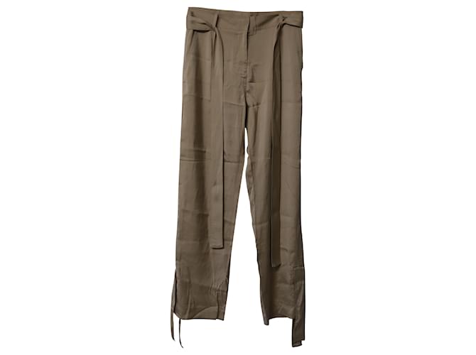 Valentino Belted Pants in Beige Viscose Cellulose fibre  ref.458650