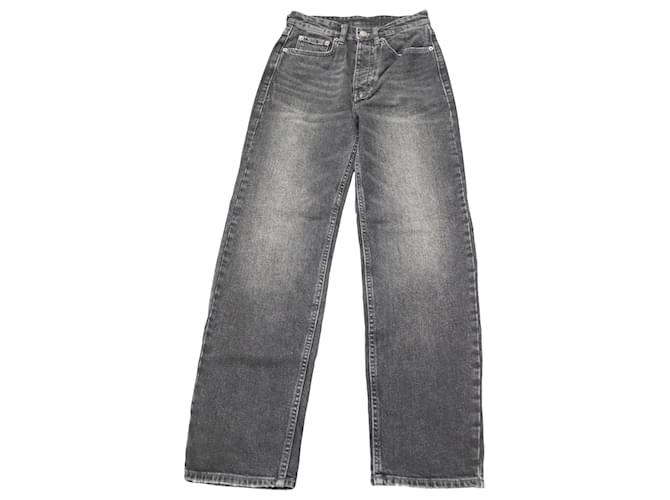Autre Marque Calça jeans Brooklyn Diablo em jeans preto de algodão Cinza  ref.458674