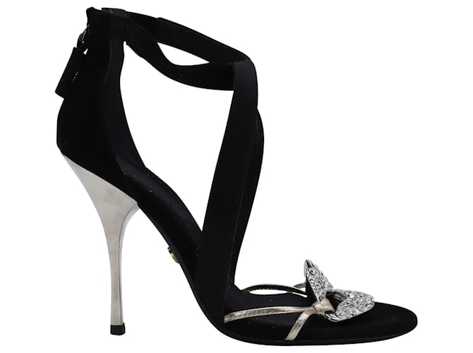 Sapatos Giambattista Valli x H&M em camurça preta Preto Couro  ref.458683
