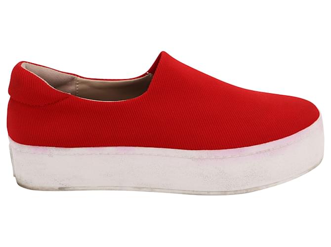 Opening Ceremony Cici Slip-on Platform Sneakers in Red Canvas Cloth  ref.458773