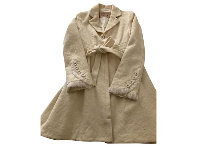 Autre Marque Coats, Outerwear White Wool  ref.458932