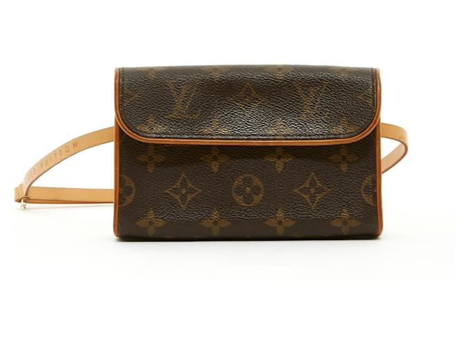 Louis Vuitton BAG ON BELT T75 Monogram Brown Leather Cloth ref