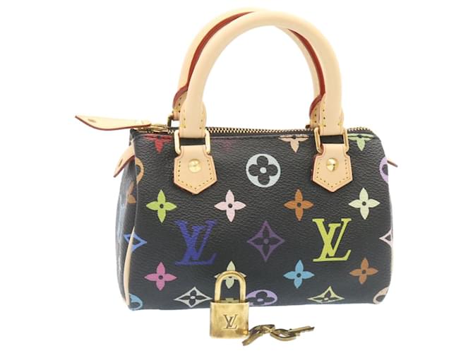 louis vuitton black bag with colored letters