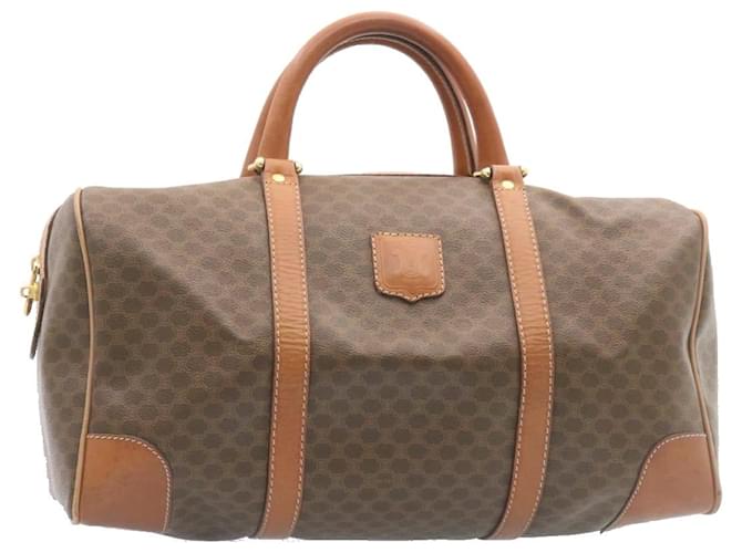 Céline CELINE Macadam Canvas Bolso Boston Marrón Auth 26706 Castaño  ref.459014