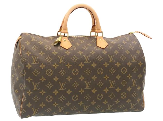 Louis Vuitton Monogram Speedy 40 Hand Bag M41522 LV Auth knn054 Cloth  ref.459015
