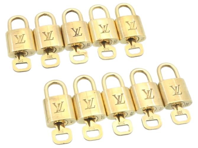 cadenas Louis Vuitton 10Définir l'autorisation LV de ton or 27007 Métal  ref.459101