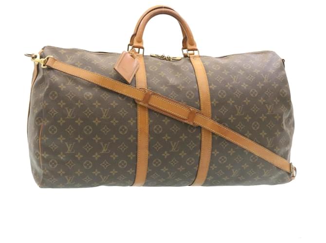 Louis Vuitton Monogram Keepall Bandouliere 60 Boston Bag M41412 LV Auth ar5543 Cloth  ref.459318