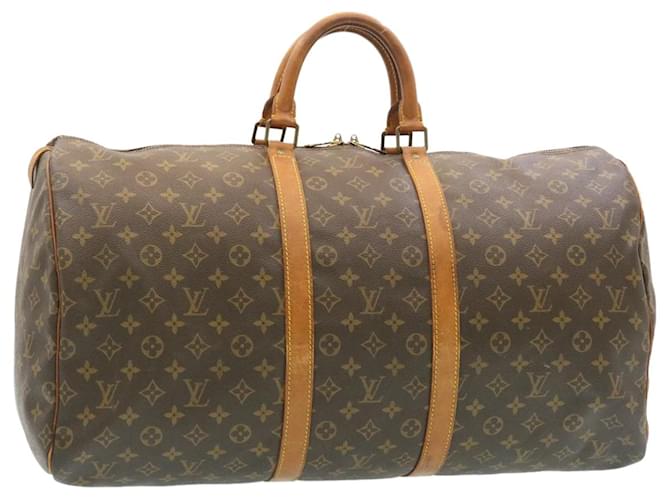 Authentic LOUIS VUITTON Monogram Keepall 55cm M41424 Boston bag