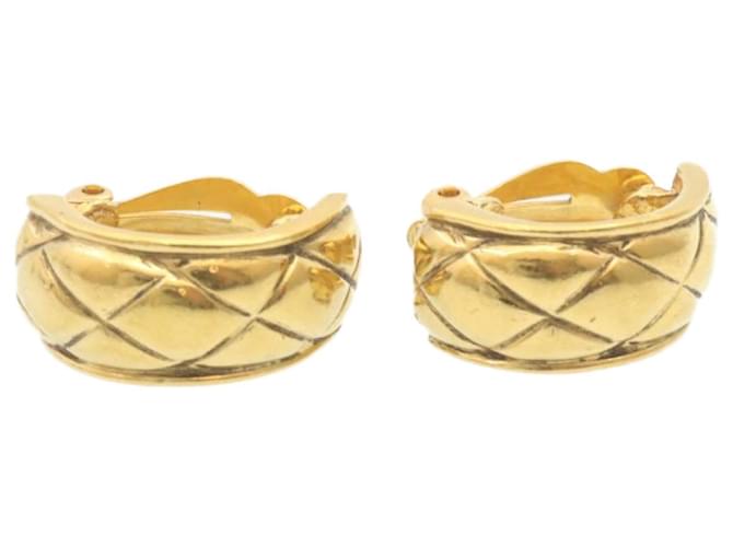 CHANEL Earring Gold CC Auth ar5934 Golden Metal  ref.459410