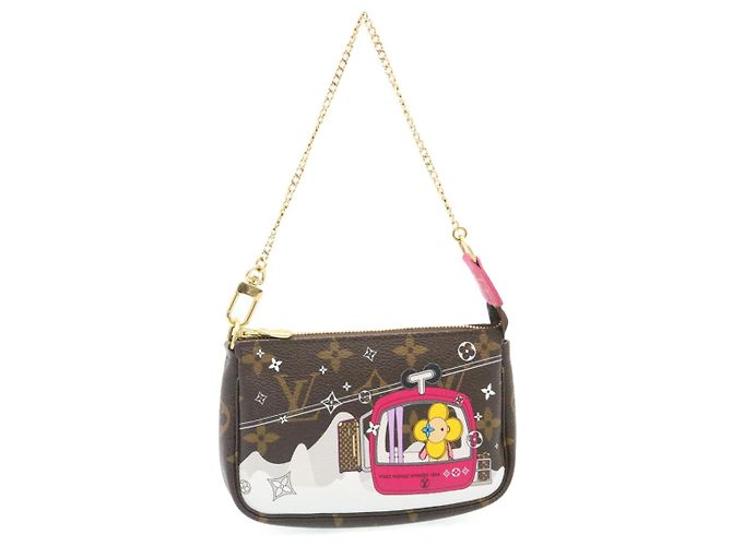 LOUIS VUITTON Monogram Vivienne Mini Pochette Accessoires M68490 auth 27893