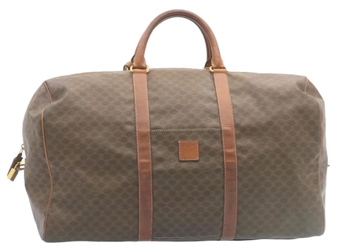 Céline CELINE Borsa Boston Canvas Macadam Marrone Auth 28060  ref.459734