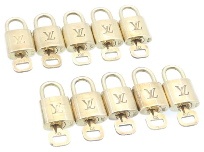 cadenas Louis Vuitton 10ensemble Gold Tone LV Auth yk1858 Métal  ref.459758