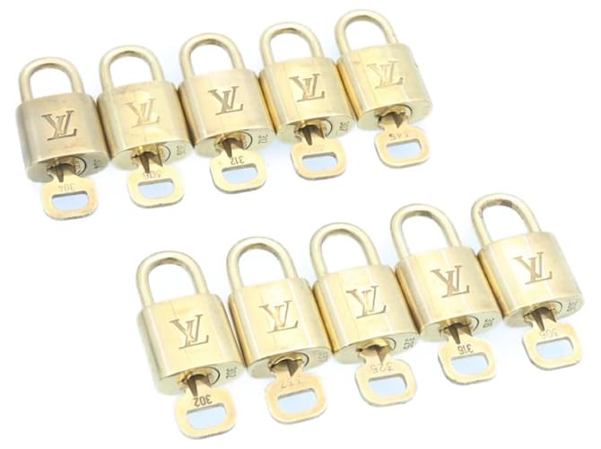Louis Vuitton padlock 10set Gold Tone LV Auth yk1905 Metal  ref.459769
