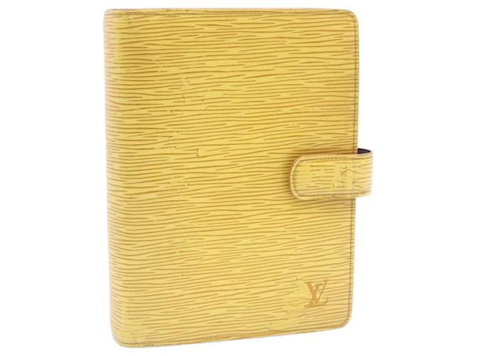 Louis Vuitton Epi Agenda Day Planner Cover Yellow LV Small Ring