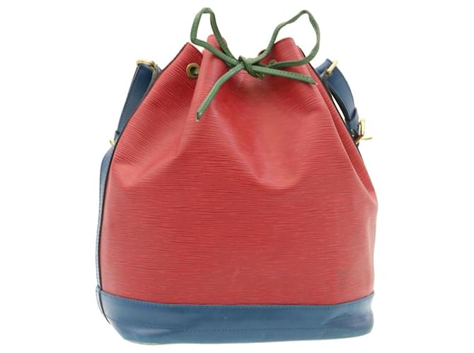 LOUIS VUITTON Epi Noe Tricolor Shoulder Bag Red Blue Green M44082 LV Auth yk2924 Leather  ref.459979