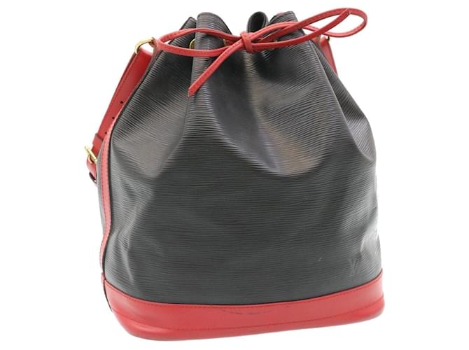 LOUIS VUITTON Epi Noe Bicolor Shoulder Bag Black Red M44017 LV Auth 28117 Leather  ref.459992