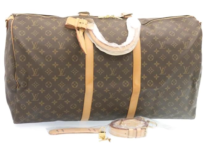 Louis Vuitton Monogram Keepall Bandouliere 60 Boston Bag M41412 LV Auth 27538 Cloth  ref.460000