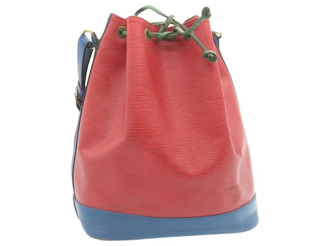LOUIS VUITTON Epi Noe Tricolor Shoulder Bag Red Blue Green M44082 LV Auth ns059 Leather  ref.460222