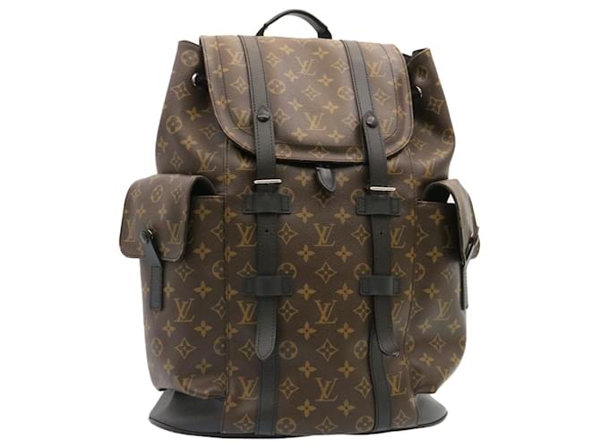 Christopher backpack cloth backpack Louis Vuitton Brown in Cloth