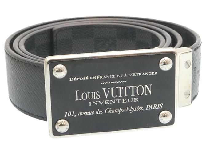 Louis Vuitton, Accessories, Authentic Louis Vuitton Lv Belt  Blackredsilver Leathermetal